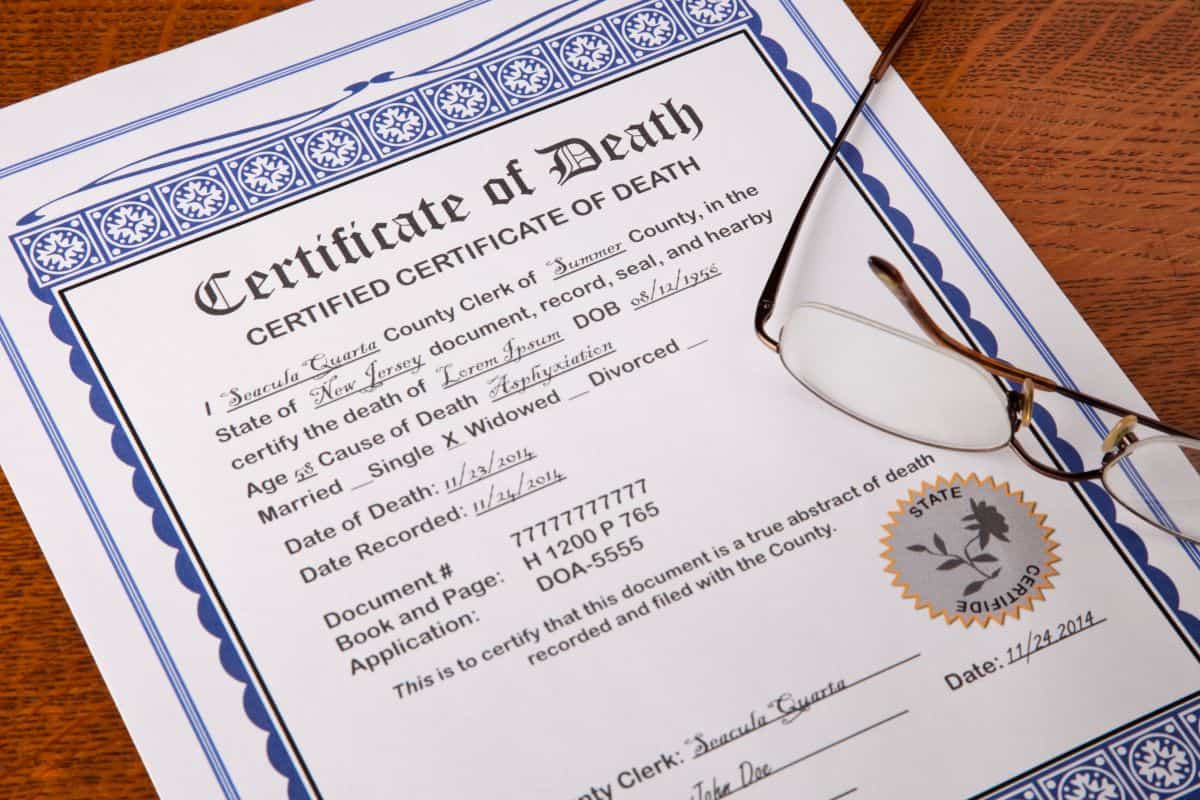 buy fake death certificates online