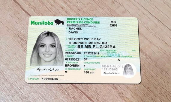 Carta de condução de Manitoba