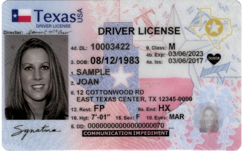 Permiso de conducir de Texas