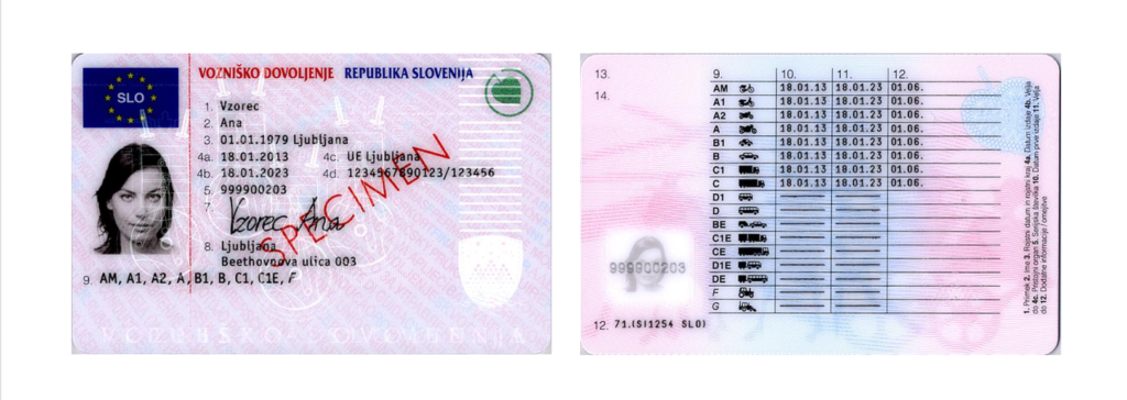 სლოვენური მართვის მოწმობა