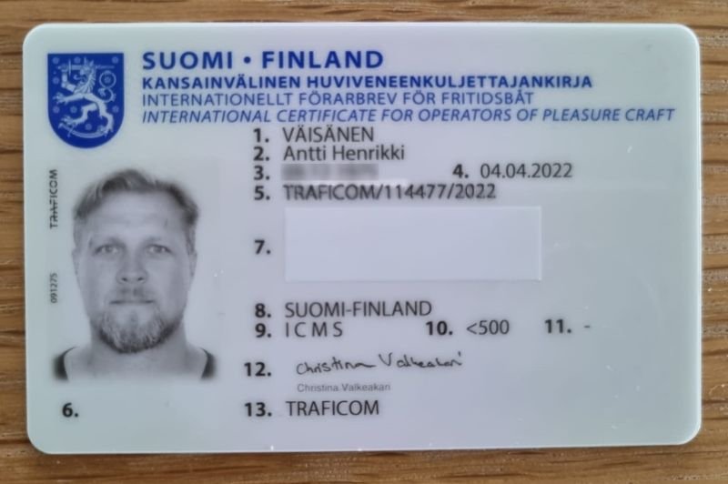 Cumpărați licența de ambarcațiune finlandeză
